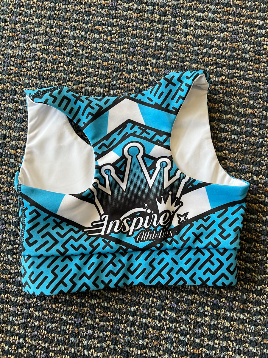 Inspire Blue Sports Bra Inspire Athletics CheerPro Shop