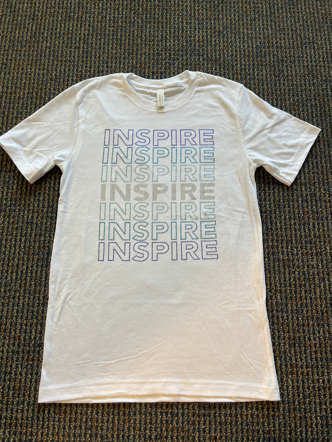 White Stacked Inspire T-Shirt