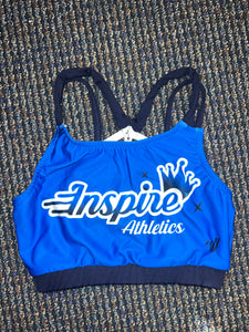 Solid Blue Inspire Sports Bra