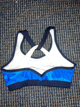 Load image into Gallery viewer, Blue Patterned Inspire Sports Bra